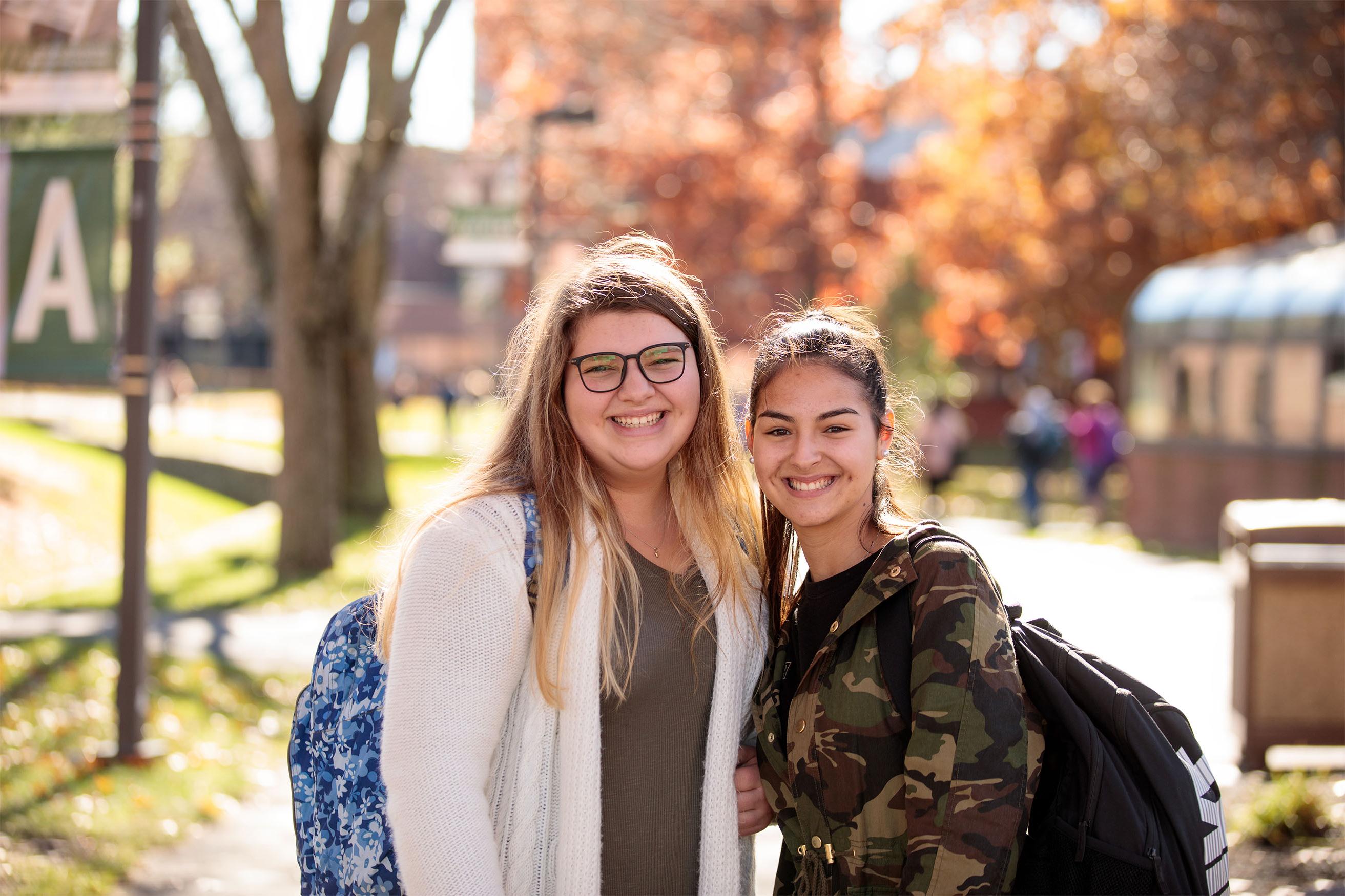 Students on the Fall River campus